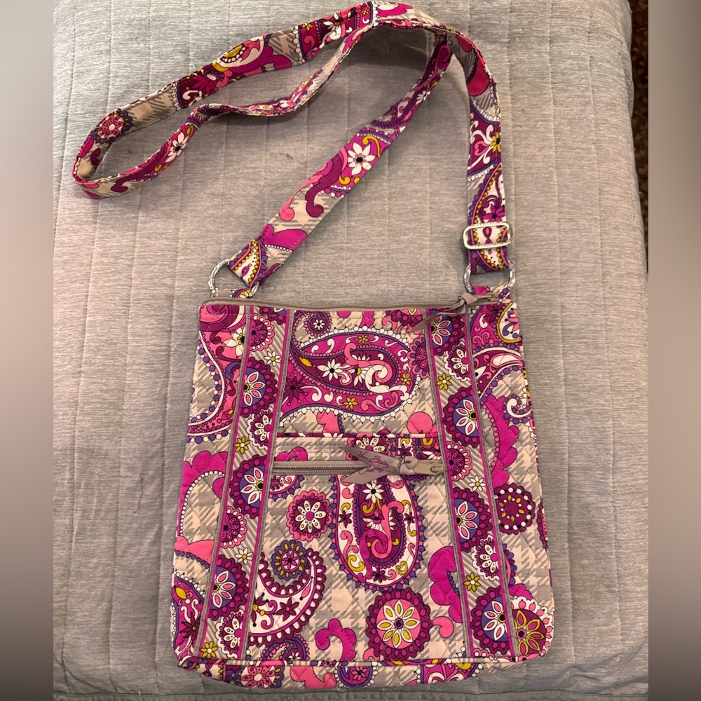 Vera Bradley Vibrant Pink Paisley Crossbody Bag